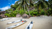 Surfski La Digue, Kajak, Paddeln, Seychellen