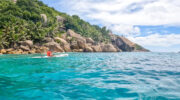 Surfski La Digue, Kajak, Paddeln, Seychellen